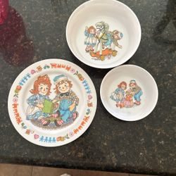Raggedy Ann & Andy 3 Piece Set 