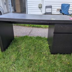 Black MALM Ikea Desk