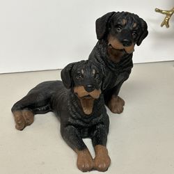 Home Interiors and Gifts Dog Rottweiler Pair Statue