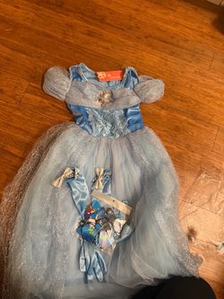 Girls Blue Princess Cinderella Costume Dress