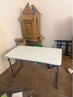 Fold-in-Half Adjustable Folding Table - Lifetime