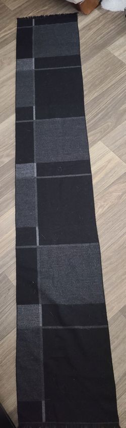 Black and Gray Plaid viscoe polyester Scarf