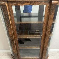 Antique Wood China Cabinet! 