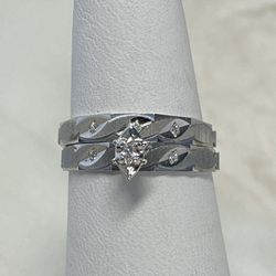 White Gold Diamond Engagement Set