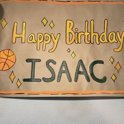 Painted Banner Isaac Birthday Day