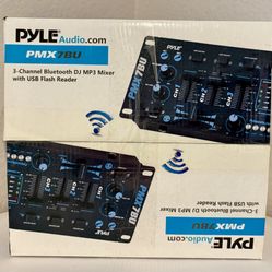 Pyle 3-Channel Bluetooth DJ MP3 Audio Mixer