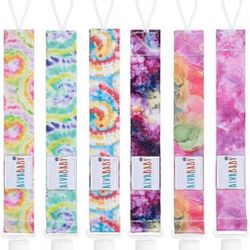 NEW! ALVABABY Baby Pacifier Clips 6 Pack Rainbow Tie-Dye