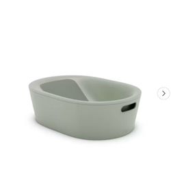 Lalo 3-in-1 Bath Tub - Sage: Reclining Seat, Baby Bath, EVA Material, 65 lbs Capacity