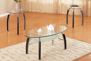 Brand new glass coffee table + 2 end table