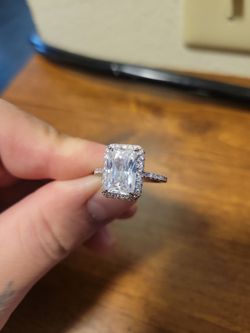 Size 8 moissinite emerald cut