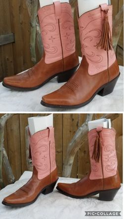 ARIAT Womens Western Cowgirl Leather Tassel Boots  Size 10B