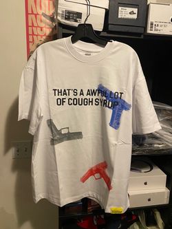 That's A Awful Lot Of Cough Syrup White Handgun Graphic Tee