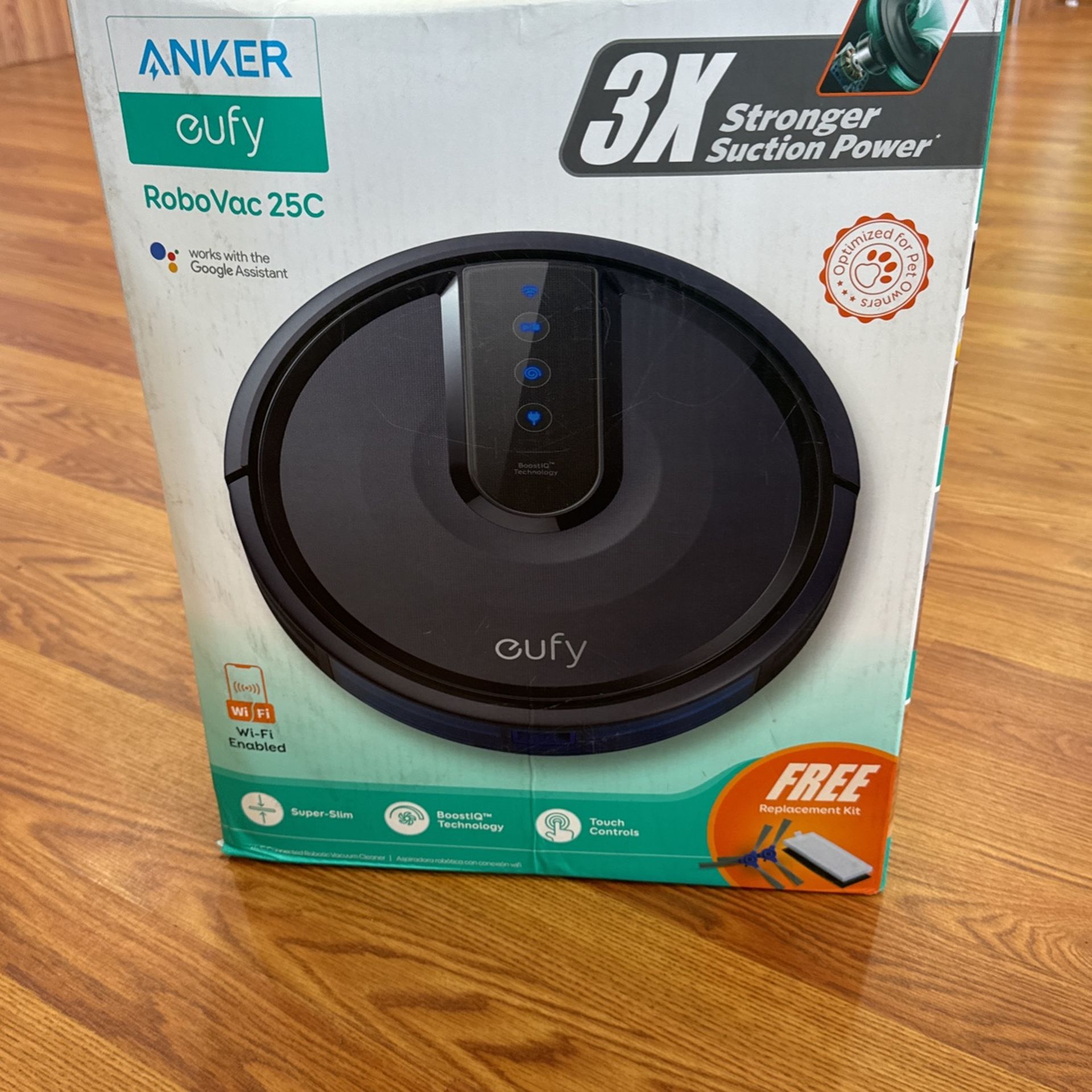 Anker eufy 25C Wi-Fi Connected Robot Vacuum, Great for Picking up Pet Hairs, Quiet, Slim