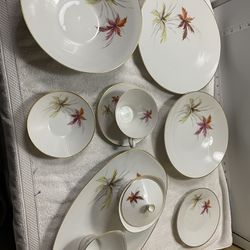 (Individually priced)Exquisite 1950's "Crown Fine Porcelain China" Bavaria Germany. Tropic Isle.