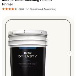 5 gal. Ultra Pure White Satin Enamel Interior Stain-Blocking Paint & Primer(New)