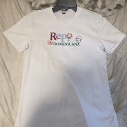 White 'Rep Dominicana' Graphic Tee