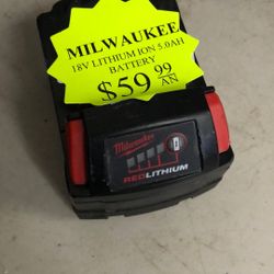 96091 Milwaukee 48-11-1850 18v Lithium Ion 5.0ah Battery 591268