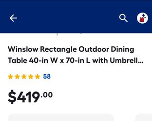 Regtangular outdoor Table