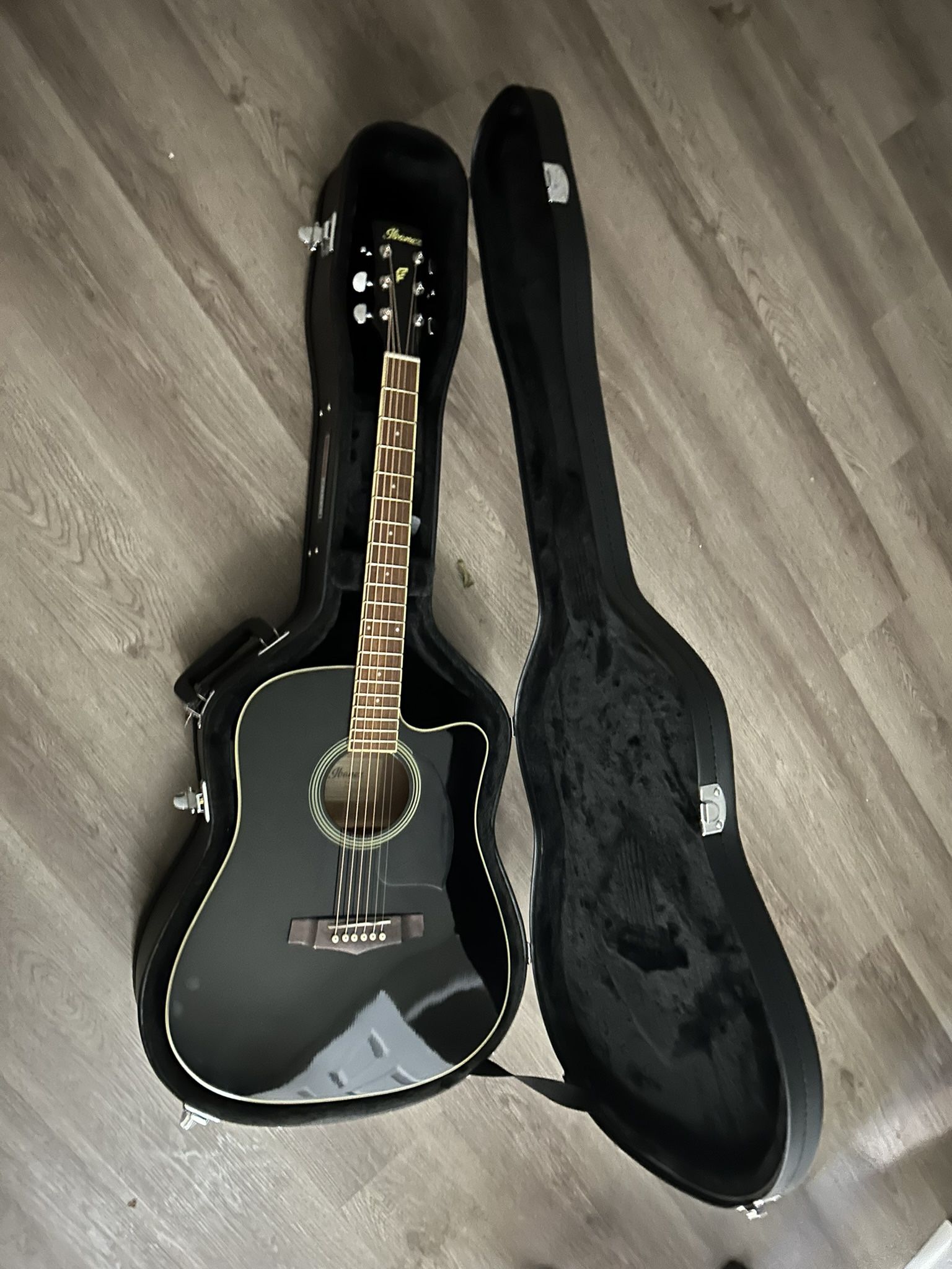 Ibanez All Black Electric Acoustic Guitar 