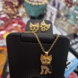 Yorkie gold plated full matching set new