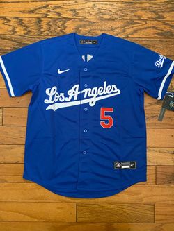 Blue Los Angeles dodgers Freddy freeman road jersey