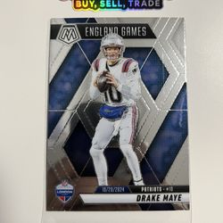 Drake Maye “England Games” #258 | 2025 Panini Mosaic Football 
