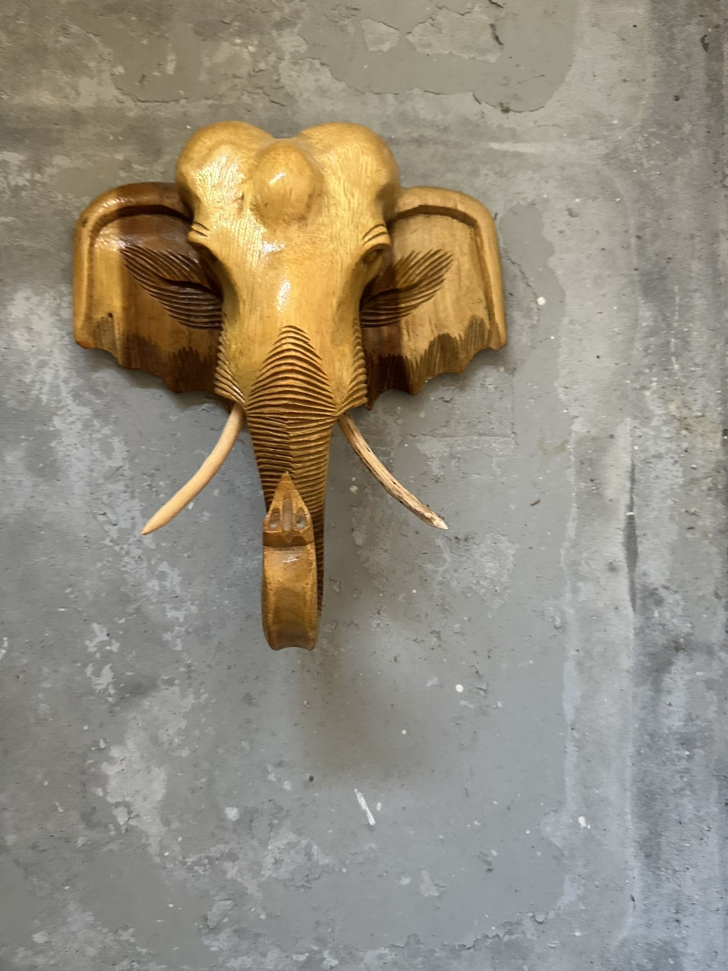 Wooden Elephant Wall Decor