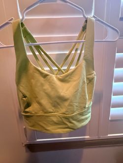 lululemon Green Strappy Crossback Wireless Pullover Sports Bra - Women’s 6