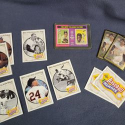 (11) Willie May's, HOF, Cards, With 1875 MVP Card. 