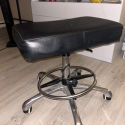 rectangular rolling stool, wide seat adjustable stool