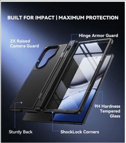 for Samsung Galaxy Z Fold 7 Case, Compatible with MagSafe, Hidden Kickstand & 9H Screen Protector