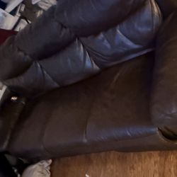 Brown Leather Couch