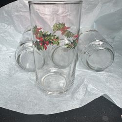 Vintage Libby (5) Holiday/Christmas Tumblers