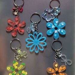 Cute Flower Keychains 