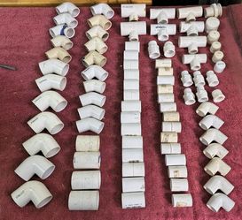 PVC pipe fittings - various sizes