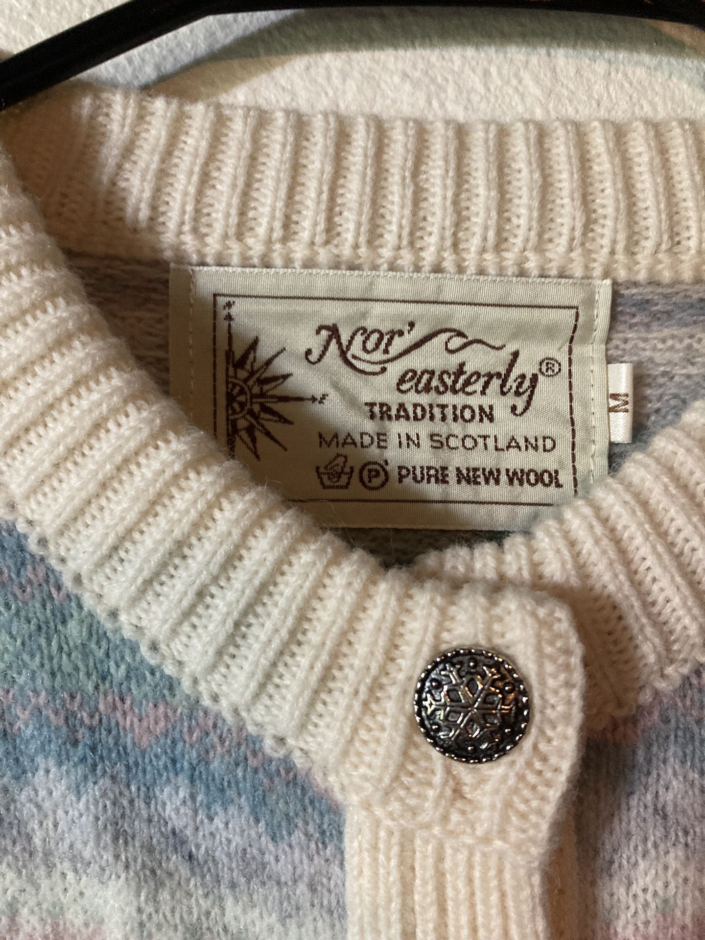 80’s Wool Cardigan Made In Scottland