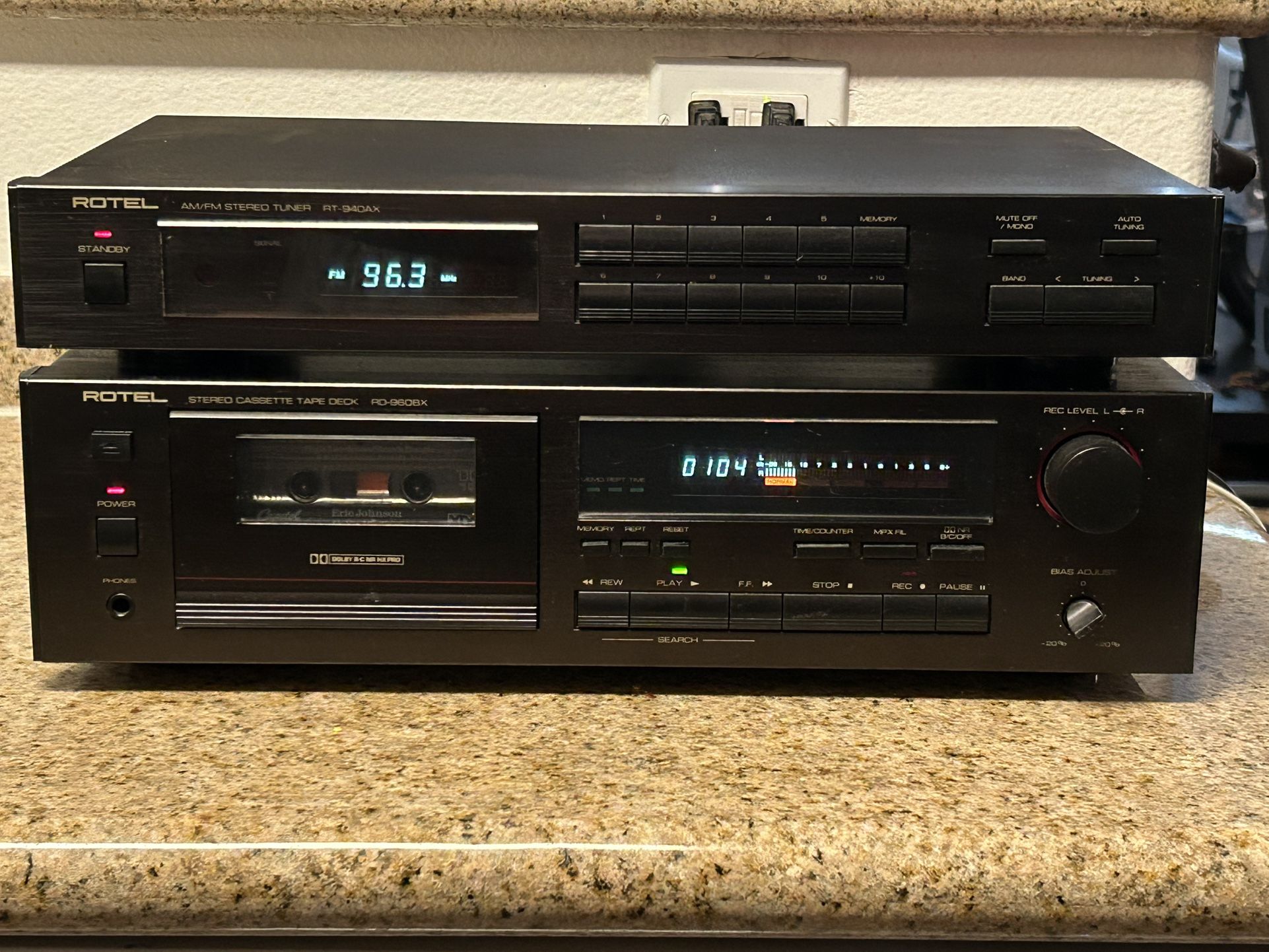 Rotel RD-960BX Cassette RT-940AX Tuner Onkyo Tx-NR609 Pioneer Elite DVD And Receiver Sony Receiver + 5 Disc Plus All Kinds Of Random Equipment