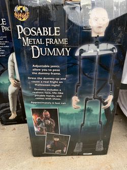 Halloween prop Posable standing metal