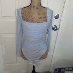 Baby Blue Body Suit New 