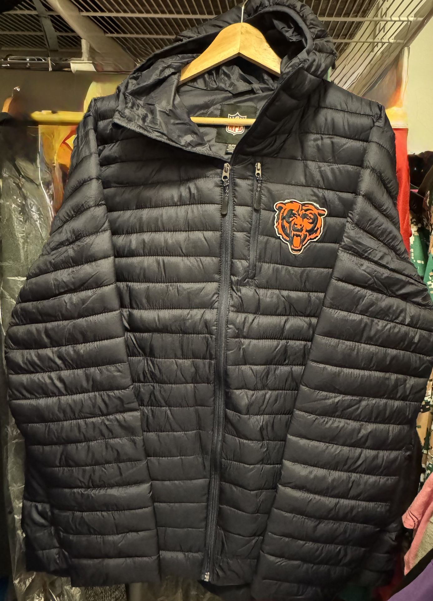 New G-III Chicago Bears Lightweight Hooded Blue Men’s Jacket XL