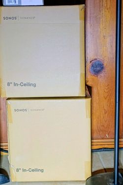 Sonos 8 inch In Ceiling Speakers (2-Pairs = 4-Speakers) Brand New Sealed. Includes Warranty.