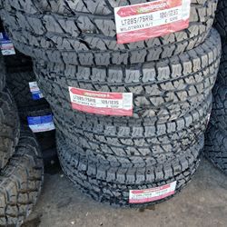4 New Tires Installed/ 4 Llantas Nuevas Instaladas 285/75/16 Land Spider Tires
