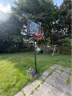 Back yard Basketball Court with hoop
