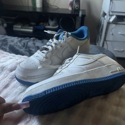 White And Blue Nike Shoes 