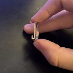 Letter J Sterling Silver Ring