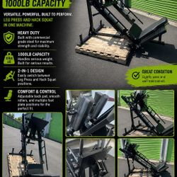 EXERCISE LEG PRESS HACK SQUAT GYM MACHINE NEW IN BOX - FREE DELIVERY 