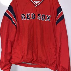 Vintage Boston Red Sox Pullover Windbreaker Size XL