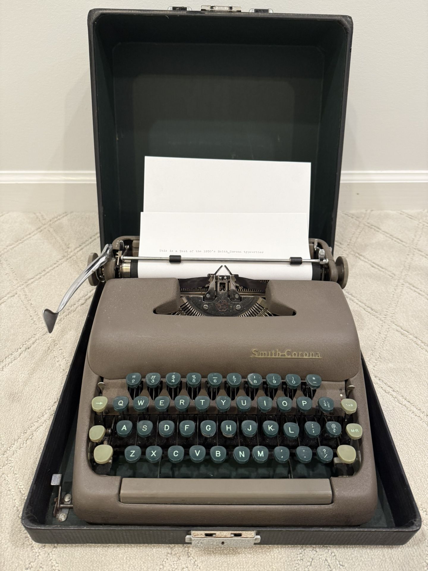 Vintage Smith Corona Sterling Portable Typewriter
