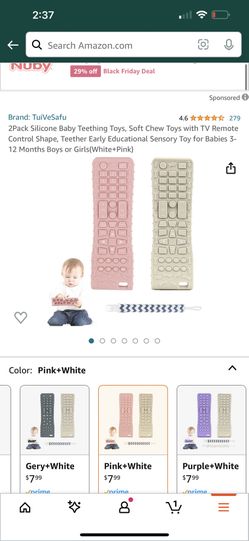2 Silicone Remote Control Teethers