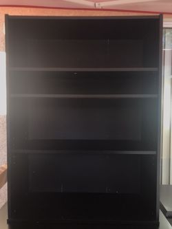 Black shelf unit